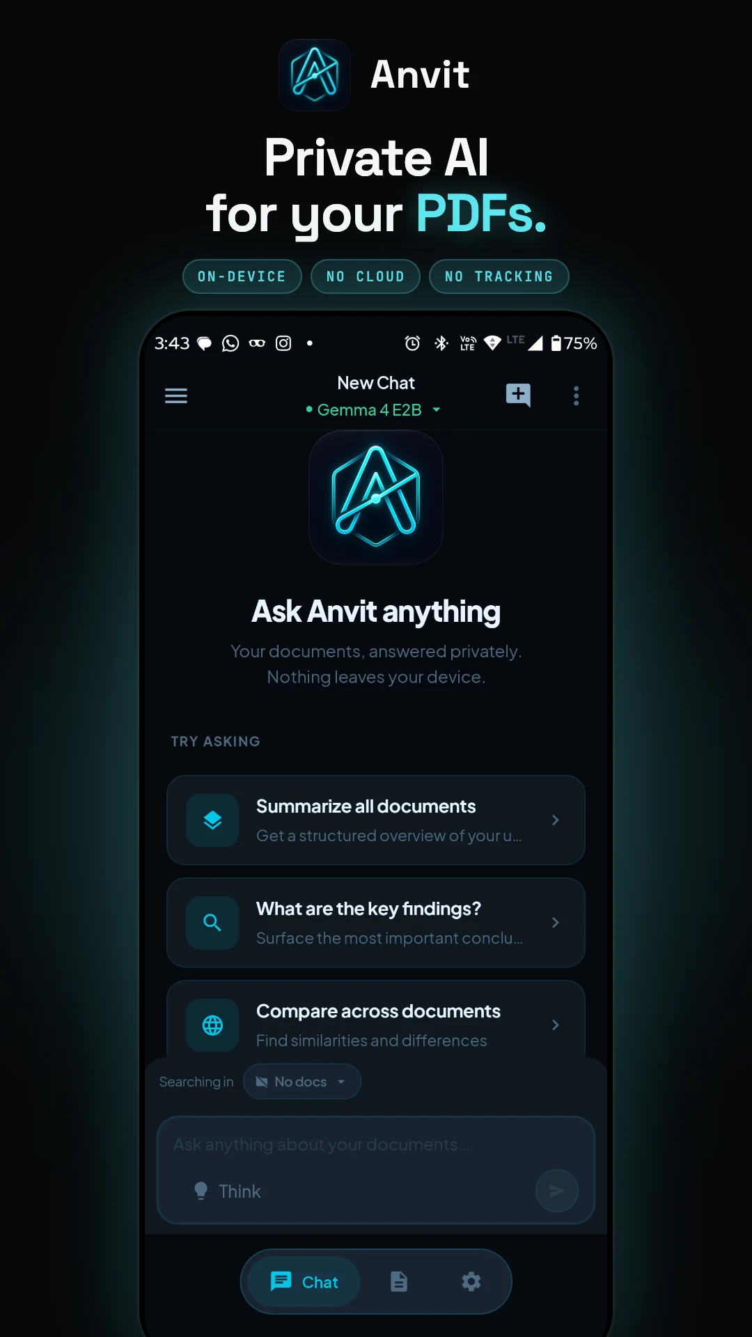 Anvit - Offline AI PDF Chat screenshot